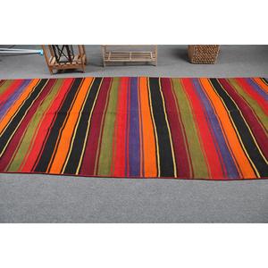 4.2x11.3 ft <b>Runner</b> Vintage Rug, <b>Red</b> Ombr Turkish Rug - Product Image 3