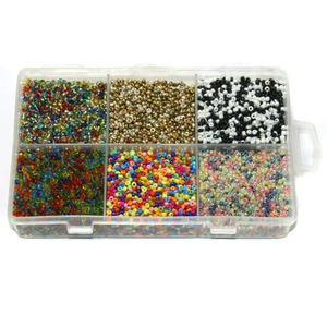 Beadsnfashion 15 couleurs assorties, taille 11/0, rondes, 25g par couleur, boîte de perles de verre Preciosa, kit de fabrication de bijoux, broderie - Product Image 2