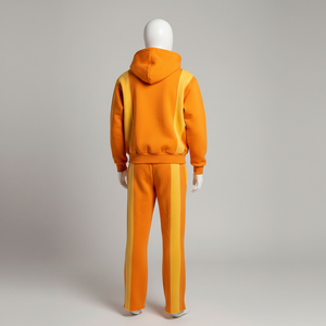Conjunto Deportivo de Algodón con Capucha y Pantalones Anchos 2 en 1 para Hombre, Personalizado con Impresión OEM, Transpirable y Ecológico - Product Image 4