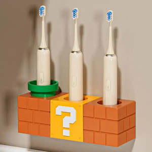 Super Mario Bros <b>Toothbrush</b> <b>Holder</b> with Bros Pattern Plastic Cup - Product Image 5