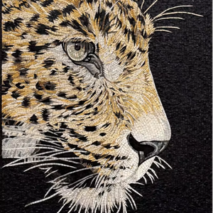 Mosaico in Marmo con Effetto Acqua, Murale Artistico di Lusso con Design Leopardato, Rivestimento Murale in Pietra Assemblato a Mano per Arredamento d'Interni di Alta Gamma - Product Image 1