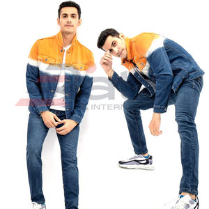 Vestes en jean pour hommes, classiques, tendance, coupe slim, vintage, décontractées, coupe ample, robustes, rétro, bleu, noir, délavage clair, usées - Product Image 5