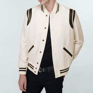 Chaqueta universitaria de alta calidad, logotipo bordado, Color personalizado, estilo único, chaqueta con letras para hombre - Product Image 5