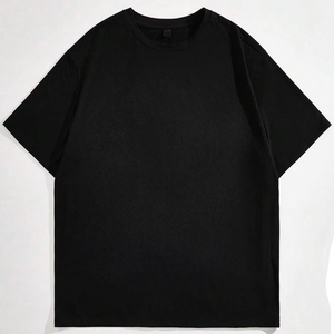 Camisetas extragrandes de alta calidad para hombre, ropa de calle de algodón 100%, camisetas extragrandes de alta calidad de algodón liso en blanco del fabricante - Product Image 1