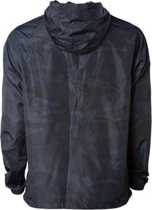 Chaqueta Cortavientos Impermeable y Transpirable con Capucha, Ligera, Unisex, Personalizable, con Cierre, de Tela PU Lisa, Cuello Alto - Product Image 3