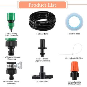 Kit d'irrigation <span class=keywords><strong>goutte</strong></span> <span class=keywords><strong>à</strong></span> <span class=keywords><strong>goutte</strong></span> réglable pour jardin, 40 m avec 40 buses, atomisation, refroidissement extérieur basse pression, humidification par pulvérisation - Product Image 4