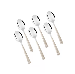 Couverts Cuillère en acier inoxydable faite à la main 5 pièces et salade Cuillère à dessert Lave-vaisselle Restaurant Traiteur Cuillère - Product Image 4