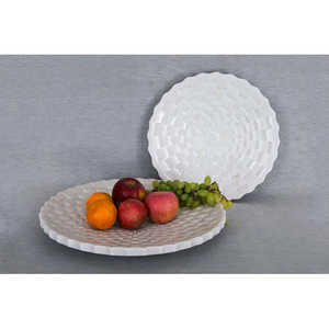 SCK07 assiettes de collations rectangulaires modernes de luxe ustensiles de cuisine personnalisables en marbre PP durables pour hôtels vaisselle de salle à manger polie - Product Image 1