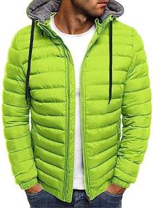 Vente en gros Manteau d'hiver isolé pour hommes High-Street Veste matelassée compressible résistante à l'eau avec capuche et toile rembourrée épaisse - Product Image 4