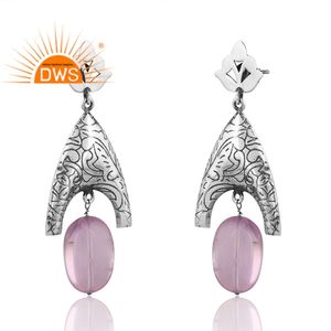 Meilleure conception 925 argent Sterling naturel rose améthyste pierres précieuses boucle d'oreille pour les femmes bijoux personnalisés pour les femmes cadeau pour elle - Product Image 3