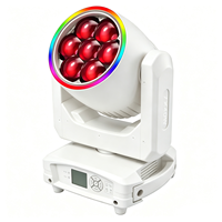 7x40W Mini Bee Eye LED Zoom Wash Moving Head Licht mit Halo-Ring RGBW 4in1 DMX512 Bühnenlicht für DJ Disco Club Hochzeit Party