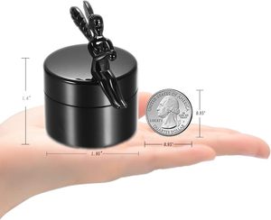 Black <b>Keepsake</b> Urn <b>for</b> Angel Cremation Urns <b>for</b> Human <b>Ashes</b> Stainless Steel Handcrafted Decorative Urns <b>for</b> Funeral Custom Size - Product Image 2