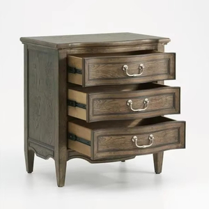 Table de chevet en bois massif de haute qualité Antique teck naturel acajou Suar en bois classique Durable ensemble de chambre pour hôtel ou Villa - Product Image 1