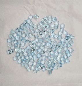 Topaze bleu ciel naturelle de qualité AAA, facettée, carrée, 6x6 mm, pierre précieuse en vrac pour la fabrication de bijoux, vente en gros - Product Image 6
