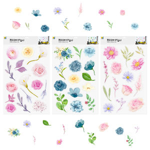 Adesivi <span class=keywords><strong>Murali</strong></span> <span class=keywords><strong>Floreali</strong></span> Colorati Personalizzati in Vinile Rimovibili e Autoadesivi per Camera da Letto, Soggiorno e Cameretta - Product Image 2