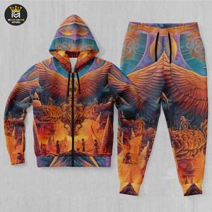 Conjunto de 2 piezas de Otoño Invierno para hombre, chándales de sublimación de secado rápido personalizados, venta al por mayor, equipo deportivo sublimado sólido impreso - Product Image 3