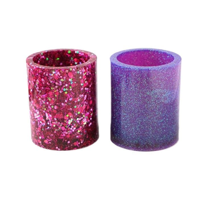 Stylish Epoxy Resin Pencil Holder For Desk Decor Transparent Epoxy Resin <b>Pen</b> Holder With <b>Gold</b> Leaf by tradebit - Product Image 4