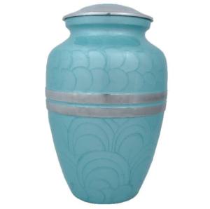 โกศเผาอลูมิเนียมคุณภาพสูงสติกเกอร์ที่สวยงามสีม่วงอ่อนดูไม่เหมือนใครสำหรับขี้เถ้ากระดูกมนุษย์ - Product Image 2