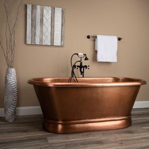 OEM Products 72 Inch Copper Double Slipper Bathtub with Rings Manufacturer Wholesaler Factory Direct Sale - Product Image 2