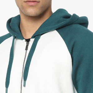 TOPSHOW Sweat à capuche zippé personnalisé en coton épais, coupe oversize, avec surpiqûres contrastées et épaules tombantes pour homme - Product Image 6