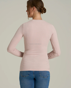 T-shirts courts sportifs à manches courtes pour femmes, taille XS, coupe ajustée, écologiques, séchage rapide, respirants, anti-rides, tissu côtelé - Product Image 2