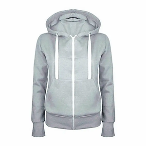 Sudadera con Capucha para Mujer, Diseño 2026, Forro Polar Grueso, Manga Larga, Cierre Completo, Venta al Por Mayor OEM - Product Image 5