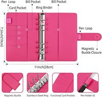 Mini agenda A5 en cuir avec logo personnalisé sublimation PU Budget avec enveloppes pour monnaie Classeur Journal