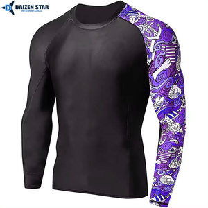 Haut de sport pour homme à manches longues, protection UV UPF50+, respirant, écologique, séchage rapide, idéal pour la natation, le surf et la gym - Product Image 5