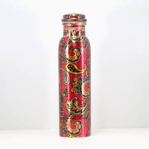 100% Pure <b>Copper</b> Printed <b>Water</b> <b>Bottles</b> Ayurvedic Health Benefits <b>Copper</b> <b>Water</b> <b>Bottle</b> Leak Proof Yoga <b>Bottle</b> With Logo - Product Image 1
