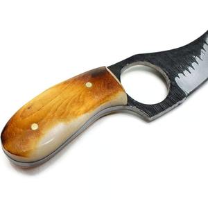 Portable bricolage qualité acier damas chasse dépouillement couteau os poignée multi-usage lame Applications industrielles OEM personnalisable - Product Image 3
