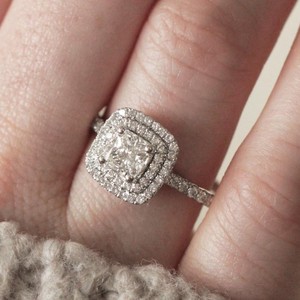 แหวนหมั้นเพชรโมอิสแบบสองหัวตัดเจ้าหญิง5มม. | แหวนวงแหวนแบบปู | เครื่องประดับชั้นดีทำจากเงินสีทองแบบกำหนดเอง - Product Image 4