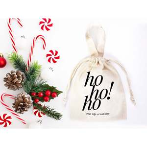 Bolsas de Muselina de Algodón Personalizadas, 27 Diseños para Recuerdos de Fiesta de Navidad y Regalos Familiares, Bolsas de Regalo de Navidad Reciclables - Product Image 6