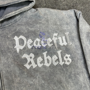 Sweat à capuche zippé pour hommes de Style professionnel Qualité supérieure 100% coton Fabriqué en usine Puff Imprimé Prix pas cher Le plus demandé - Product Image 2