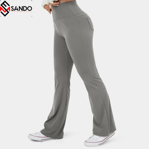 ขายส่งที่กําหนดเองของผู้หญิงเอวสูงเลกกิ้งระบายอากาศกางเกงโยคะกระชับสัดส่วนด่วนเลกกิ้งเปลวไฟสําหรับออกกําลังกายยิม - Product Image 5