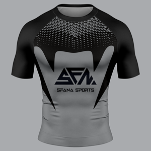 Haute qualité hommes MMA BJJ Anti-UV Rash Guard Shorts ensemble séchage rapide respirant Compression formation porter tissu Durable pour - Product Image 1