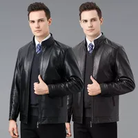 Veste d'hiver pour homme personnalisable avec coque en cuir d'agneau véritable, imperméable et réversible, OEM accepté, style moto et motard