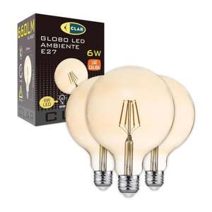 6W G125 LED Filament <b>Bulb</b> E27 Amber Tone Energy Efficient LED <b>Bulbs</b> - Product Image 1