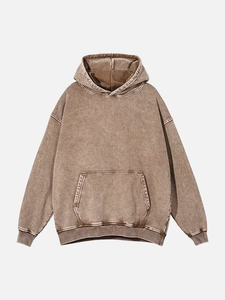 Precio de fábrica Diseñe sus propios hombres Acid Wash Pullover Hoodies Moda Elegante Outdoor Custom Pullover Hoodie Streetwear Hoodie - Product Image 3
