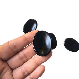 Venta al por mayor natural negro obsidiana preocupación piedra personalizada gema cristales para Chakra curación y Reiki cristal meditación estilo Feng Shui - Product Image 1
