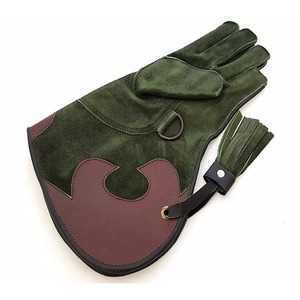 Guantes de cetrería de cuero de alta calidad para entrenamiento al aire libre forro polar suave y cuero nobuk calidad profesional - Product Image 3