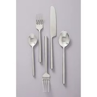 Ensemble de couverts de nouvelle conception, nouveau métal, double torsion, manche argenté, acier inoxydable, couverts plaqués argent