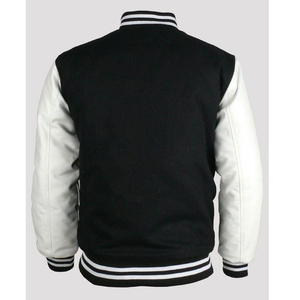 เสื้อแจ็คเก็ต Letterman คุณภาพสูงแบบกำหนดเองสำหรับวิทยาลัย ทรงเข้ารูปสำหรับฤดูหนาว ทำจากผ้าขนสัตว์ แบบ Varsity Bomber คอตั้ง กันน้ำ ใส่ได้สองด้าน - Product Image 6