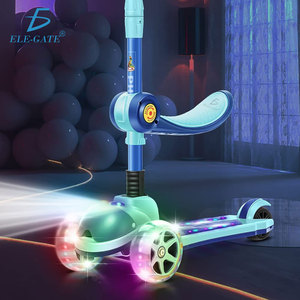 Scooter Eléctrico de Acero de 3 Ruedas para Niños, Plegable, con Luces y Sonidos para Jugar al Aire Libre - Product Image 1