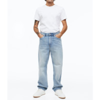 Último Diseño, Logotipo Personalizado, Cintura Media, Corte Regular, Jeans de Mezclilla Ligeros y Rectos para Hombre, Ecológicos y Transpirables