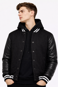 Veste bomber oversize de haute qualité 2026 pour homme, col montant, hiver, polaire/polyester/laine, vente en gros d'usine, OEM disponible - Product Image 4