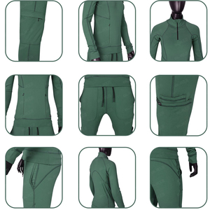Venta al por mayor cremallera uniforme pantalones Joggers conjuntos lavable médico uniforme enfermería médico operativo uniformes conjuntos - Product Image 4