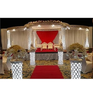 Impressionnant mariage cristal Plazzo Mandap USA mariage hindou cristal blanc Mandap norvège nouveau cristal blanc Plazzo Mandap décor - Product Image 1