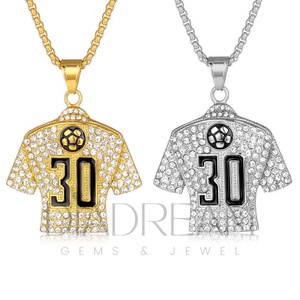 Stunning Hip Hop <b>Necklaces</b> Fashion T-Shirt Style Leb Grown Diamond Pendant Chain 925 Sterling Silver Party Wear Collection - Product Image 1