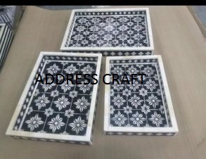 Plateau de service de petit-déjeuner luxueux en marbre et résine de forme carrée pour hôtel, restaurant, décoration de table à domicile, plateaux de service modernes en résine - Product Image 4