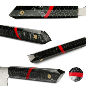 Venta al por mayor personalizado de alta calidad OEM ODM servicio profesional hecho a mano cocina Chef cuchillo de acero inoxidable con cubierta de cuero - Product Image 6